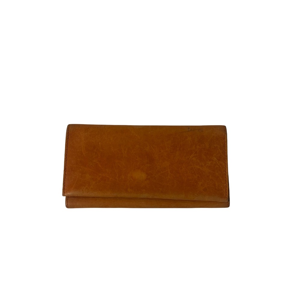 ABLE Women Cognac Brown Leather Trifold Wallet Handmade in Ethiopia